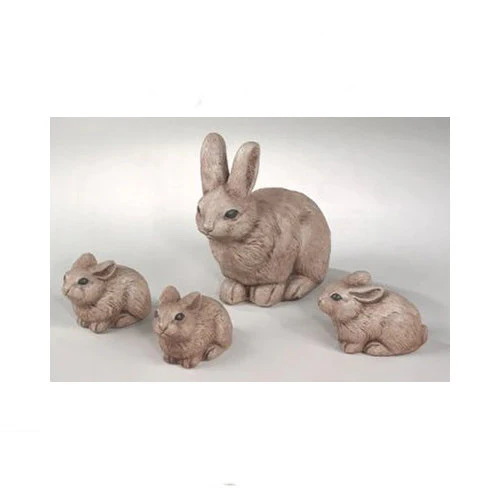 Rabbit Family Set Of Four Statuary - Image 2