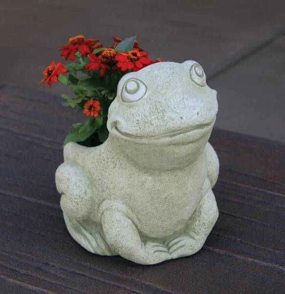 Ribbit the Frog Planter Statue