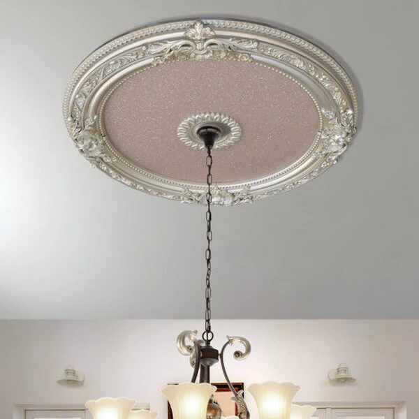 Rose Gold Round Ceiling Medallion 36 Inch - Image 2