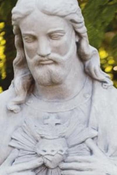Sacred Heart Of Jesus Life-size Sculpture Cement - Image 2