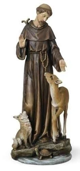 Saint Francis with Deer Statuette - Image 2