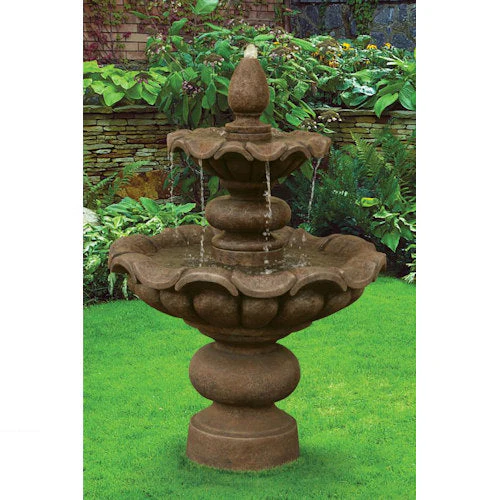 Scallop Globe Two Tier Fountain 67" High