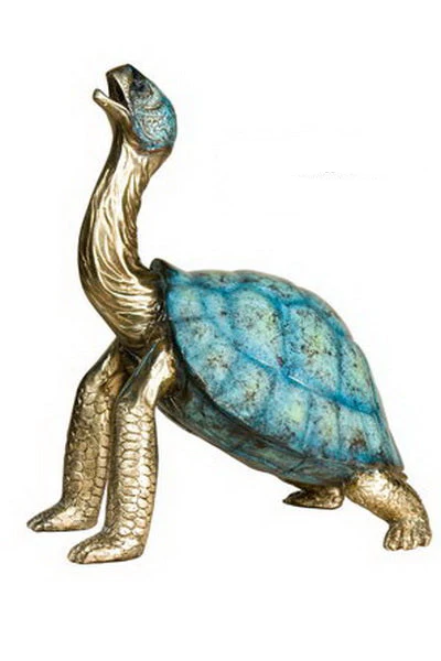 Seaside Tone Bronze Turtle Statue 16" High