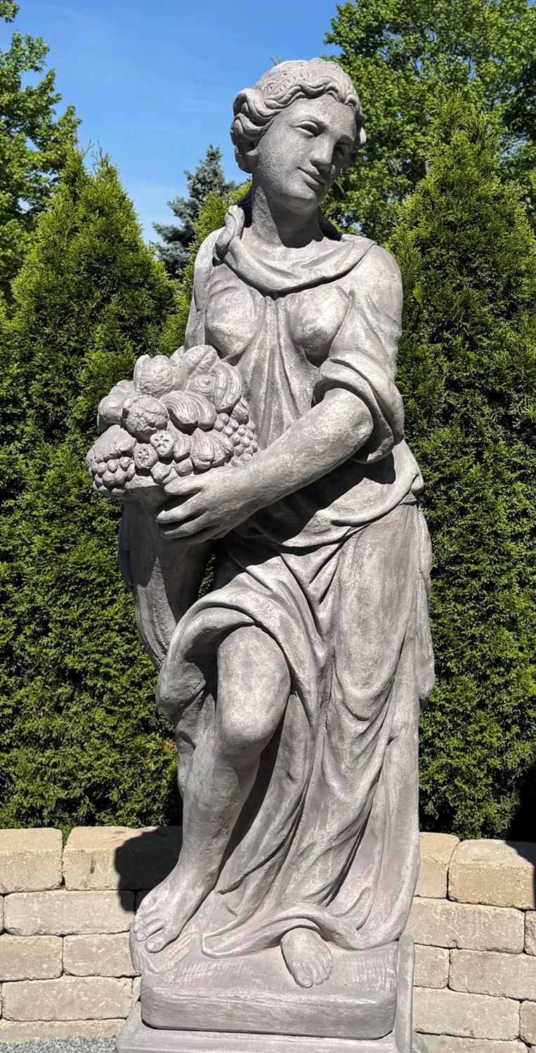 Season Summer Goddess Life-Size Woman Garden Statue 60" High - Image 2