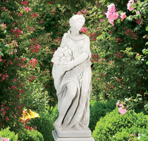 Season Summer Goddess Life-Size Woman Garden Statue 60" High - Image 3
