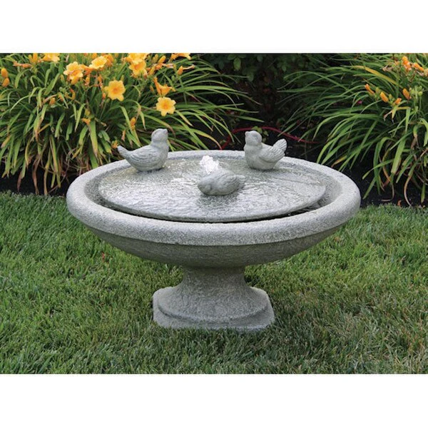 Singing Birds Oval Fountain With Light 16" High