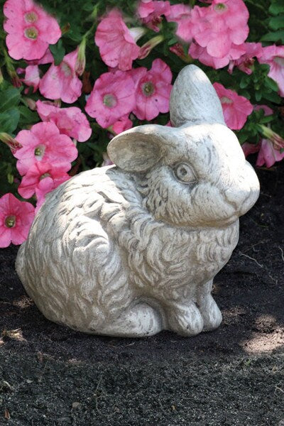 Sitting Cement Bunny Rabbit Garden Statue