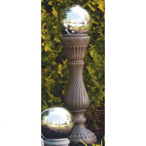 Swirled Gazing Globe Holder Pedestal 30" High