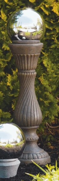 Swirled Gazing Globe Holder Pedestal 30" High - Image 2