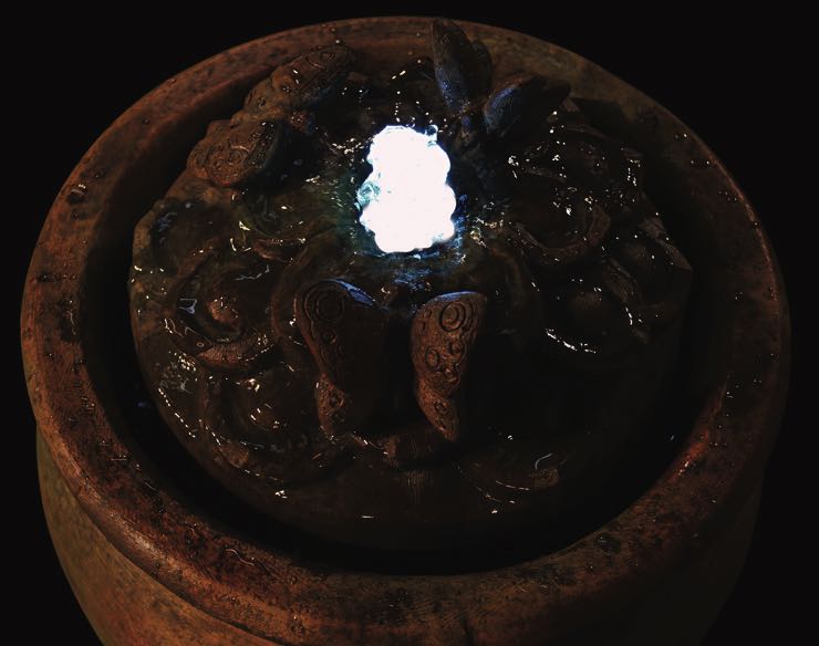 Butterfly Bubbler Fountain with Light 36" Tall - Image 4