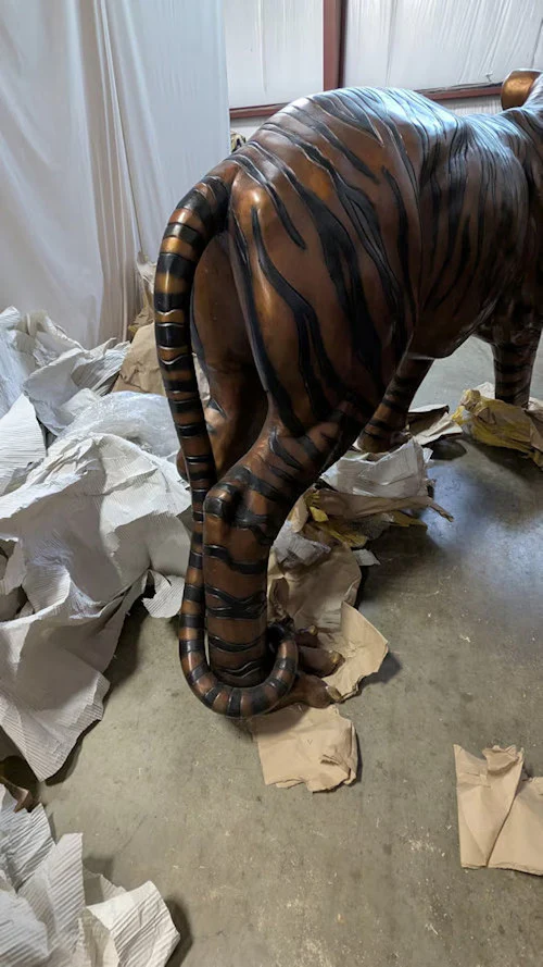Tiger Bronze Life Size  Sculpture 100" Long - Image 10