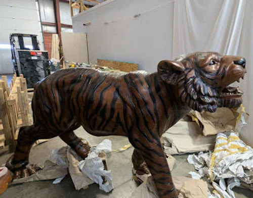 Tiger Bronze Life Size  Sculpture 100" Long - Image 3