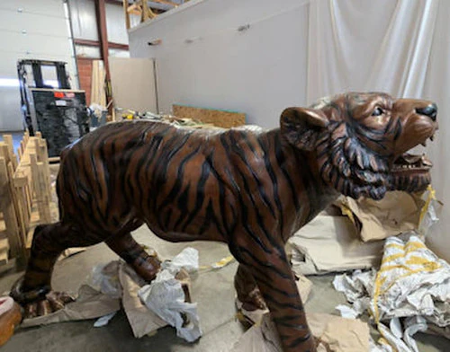 Tiger Bronze Life Size  Sculpture 100" Long - Image 8