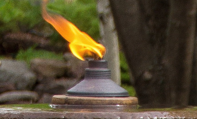 Tiki Column Fountain with Flame Fire 44" High - Image 4