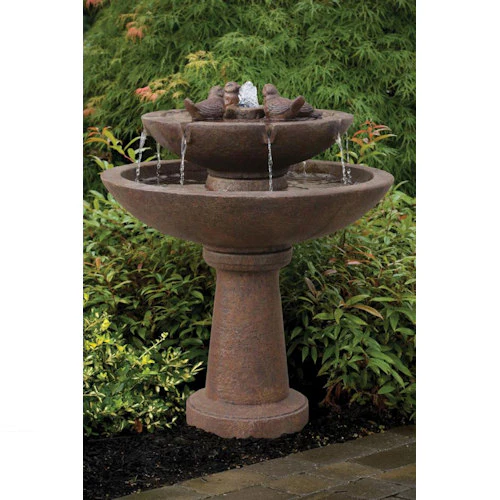 Tranquility Spill Garden Fountain With Birds - Image 2
