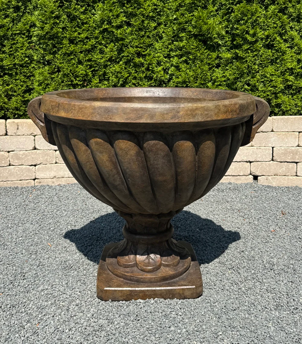Twisted Urn Set of Three Matching Planters Collection - Image 4