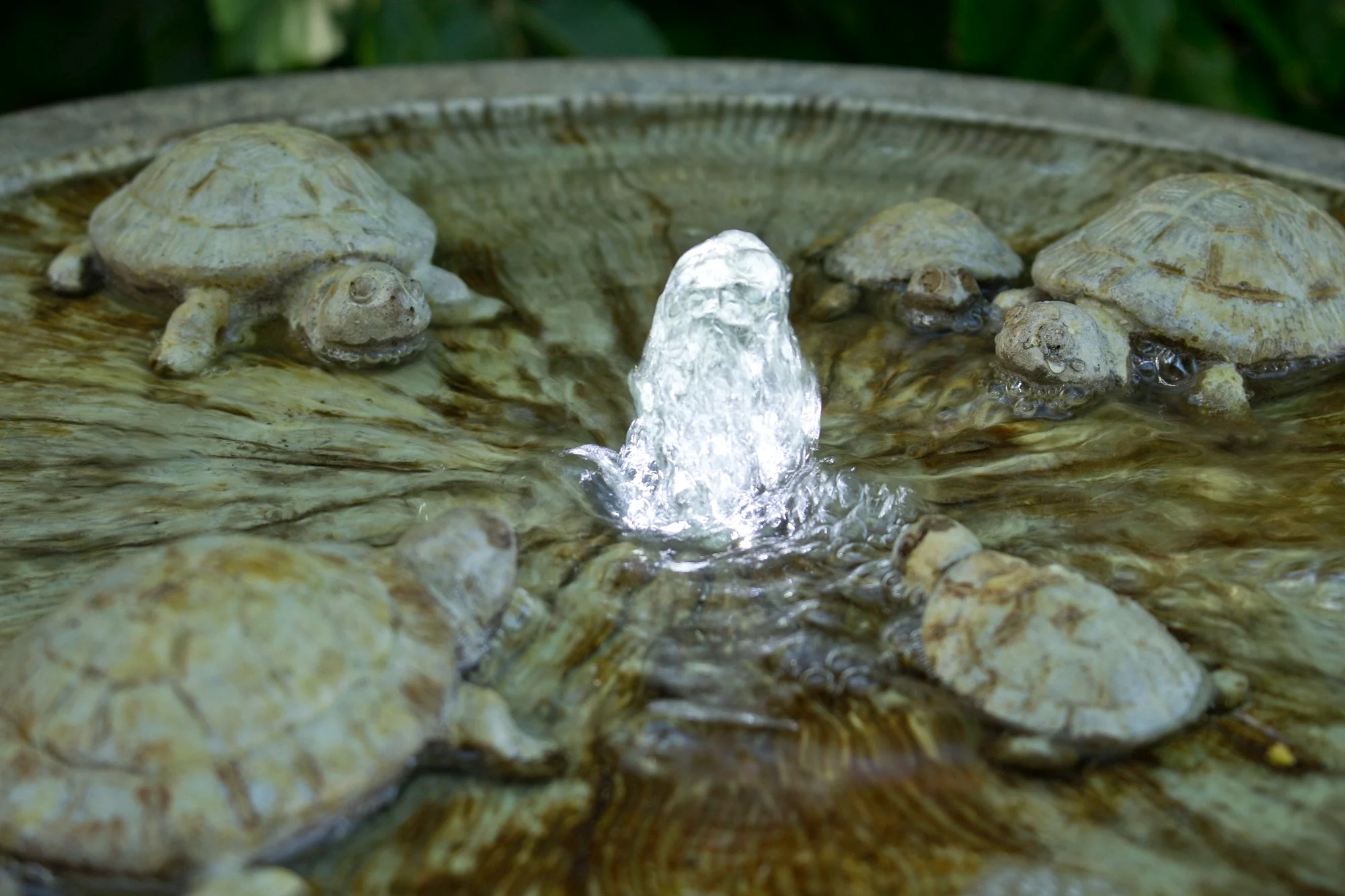 Turtle Gathering Garden Fountain with Light 14" High - Image 2