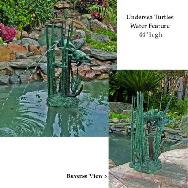Turtles Undersea Water Feature 44" High