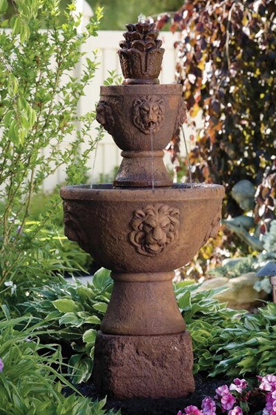 Two Tier Gabriel Lion Fountain 59" High - Image 2