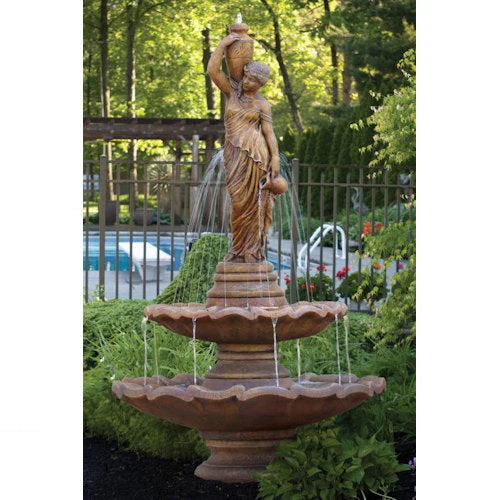 Two Tier Grecian Rebecca Woman Fountain 96" High