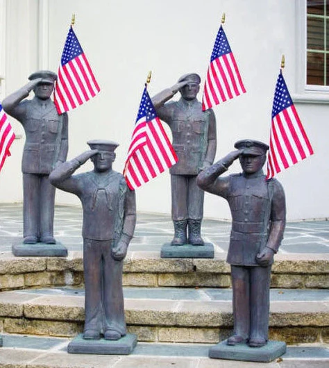 Armed Forces Military Branches Tribute Statue Set of Four 41" High - Image 2