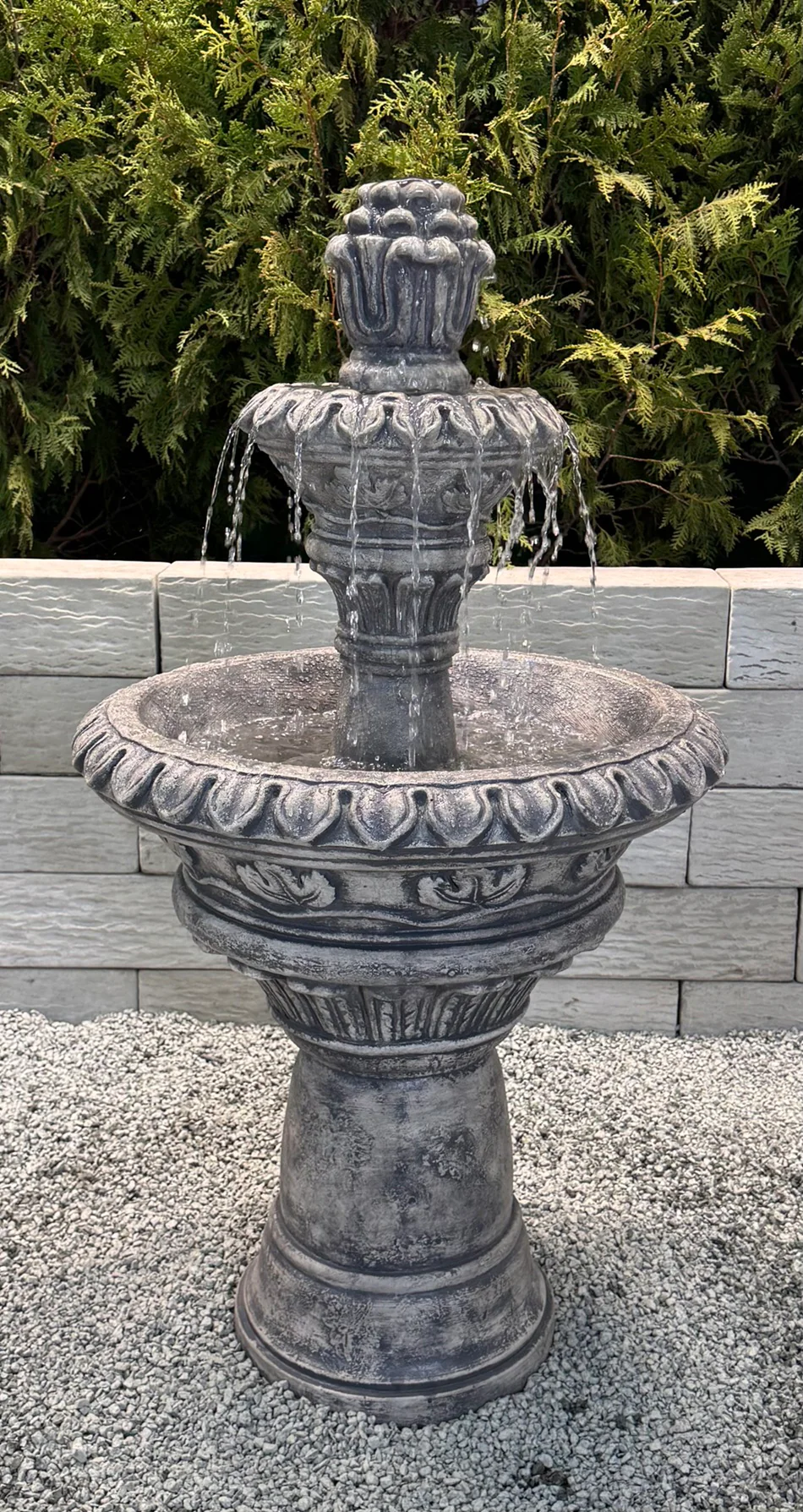 Valencia Two Tier Garden Fountain – 40" High - Image 2