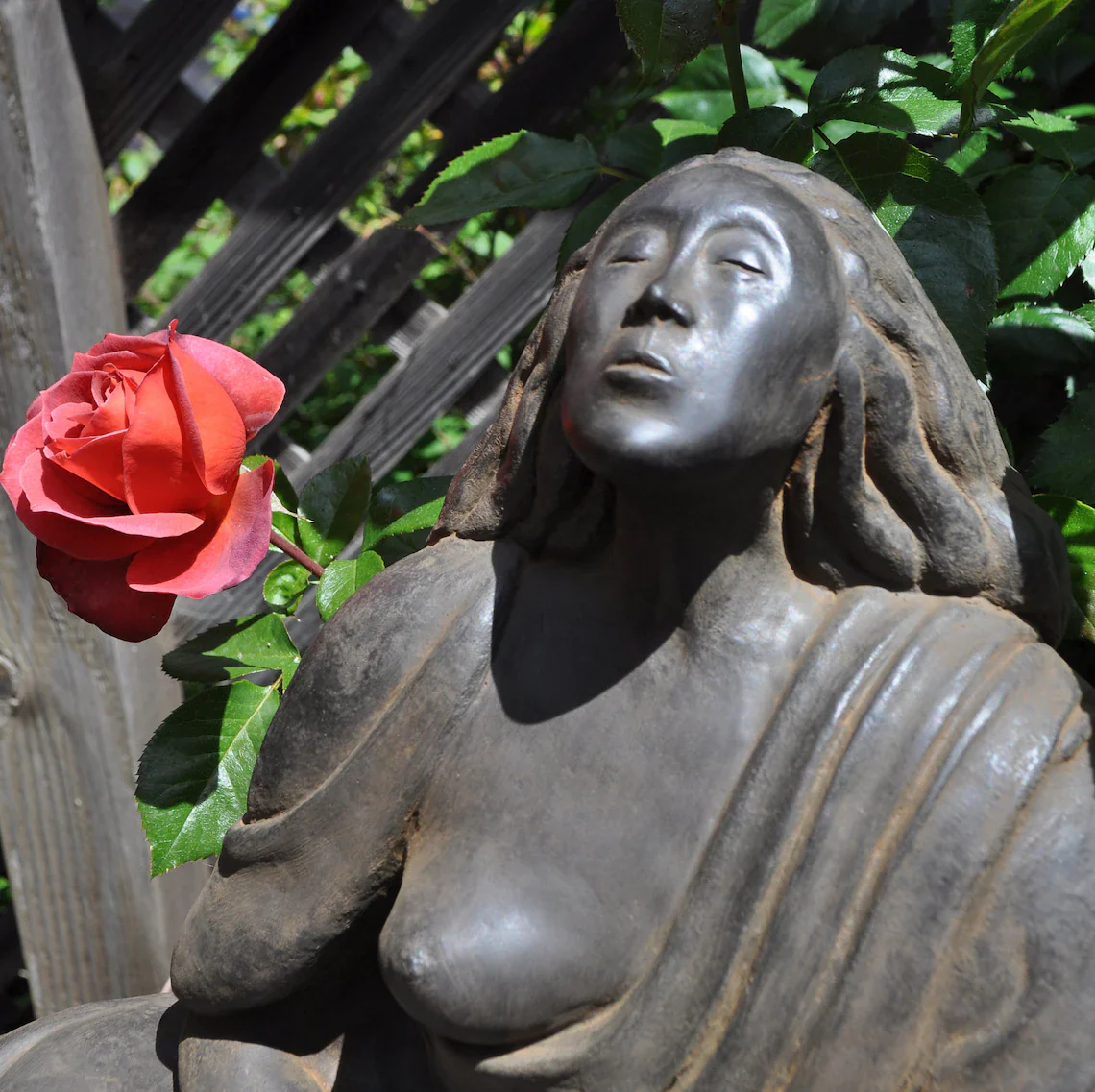Western Buddha Large By Sigrid Herr Sculpture - Image 8