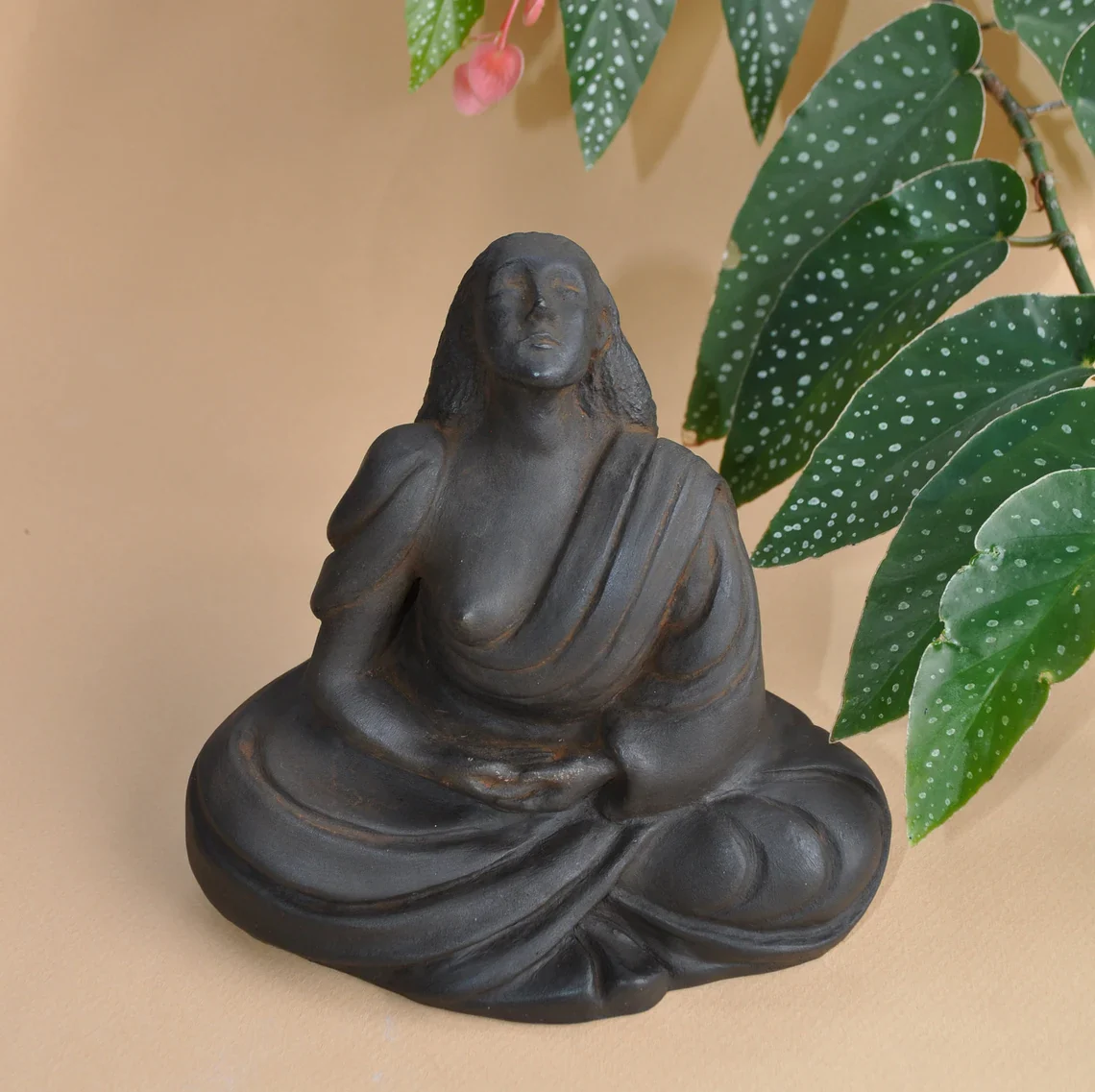 She Who Meditates—Woman Buddha Small Statue By Sigrid Herr