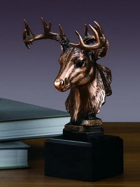 White-tailed Deer Head Sculptural Bust - Image 2