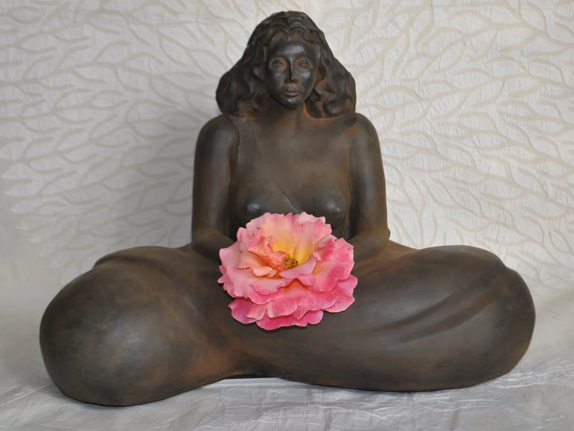 Woman with Open Hands by Sigrid Herr Sculpture