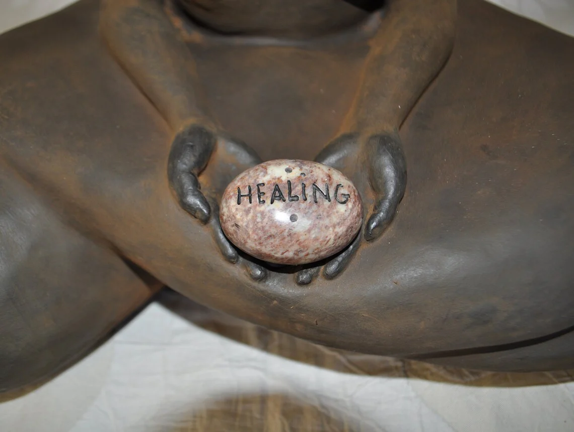 Woman with Open Hands by Sigrid Herr Sculpture - Image 7