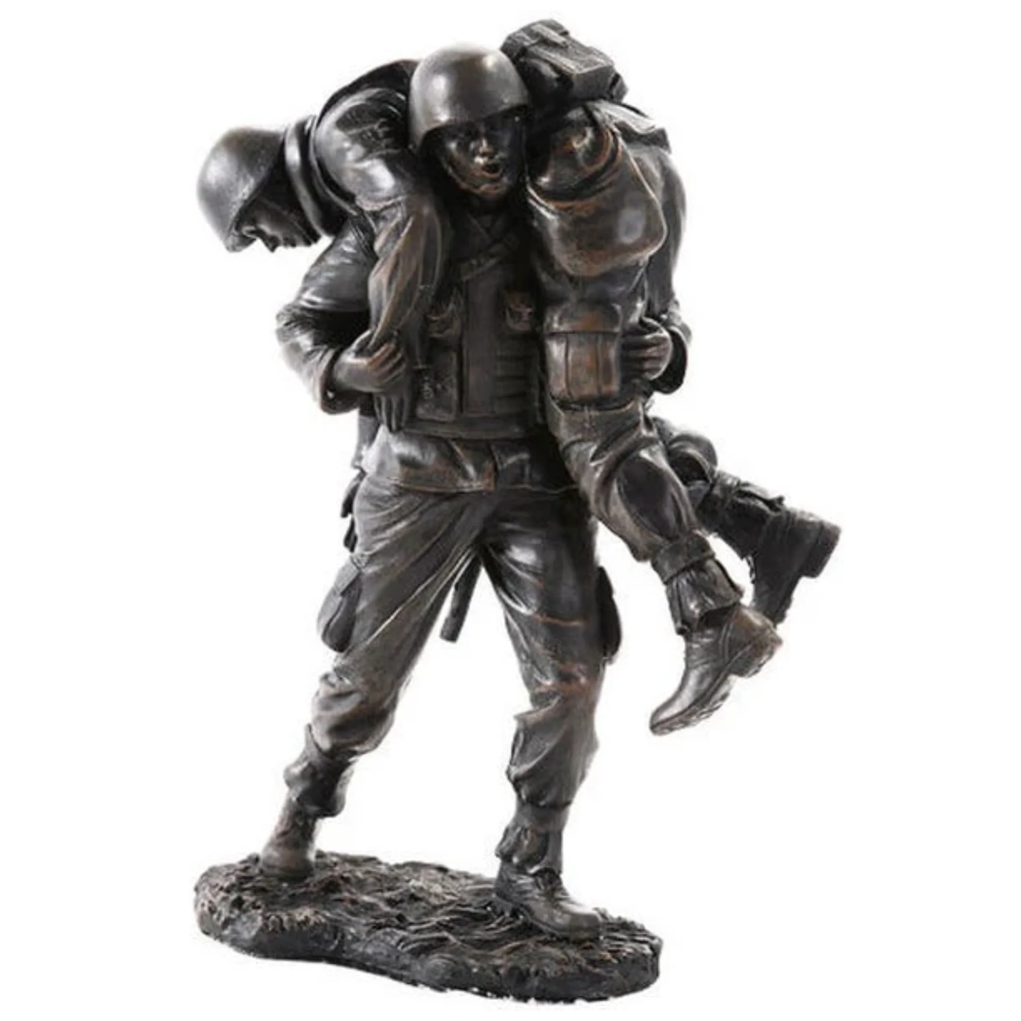 Wounded Warrior Military Soldiers Sculpture